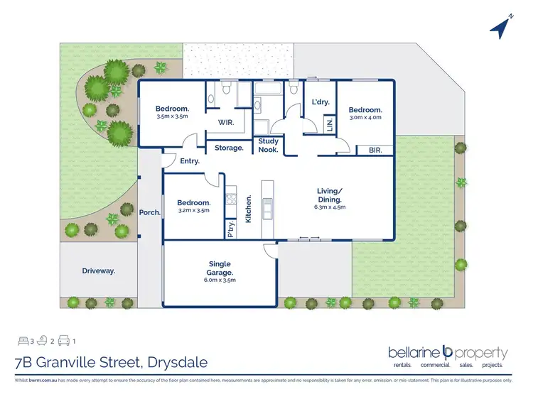 Floorplan of Homely unit listing, 7B Granville Street, Drysdale VIC 3222