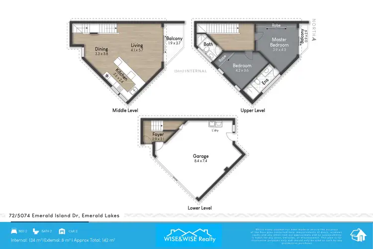 Floorplan of Homely townhouse listing, 72/5074 EMERALD ISLAND DRIVE, Carrara QLD 4211