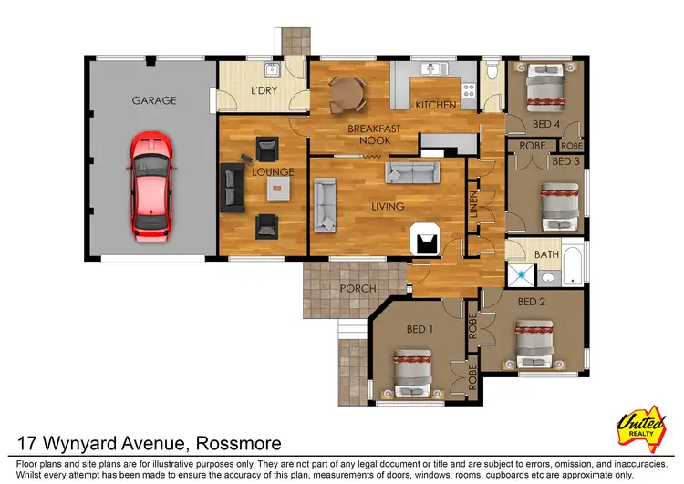 Floorplan of Homely rural property listing, 17 Wynyard Avenue, Rossmore NSW 2557