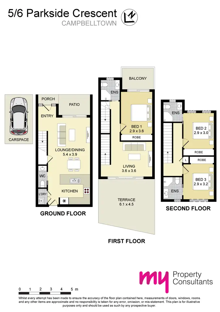 Floorplan of Homely apartment listing, 5/6-11 Parkside Crescent, Campbelltown NSW 2560