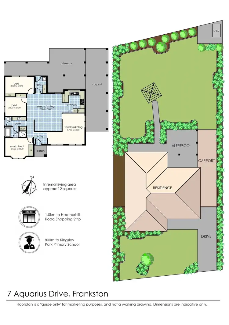 Floorplan of Homely house listing, 7 Aquarius Drive, Frankston VIC 3199