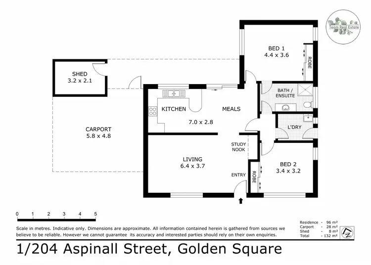 Floorplan of Homely unit listing, 1/204 Aspinall Street, Kangaroo Flat VIC 3555
