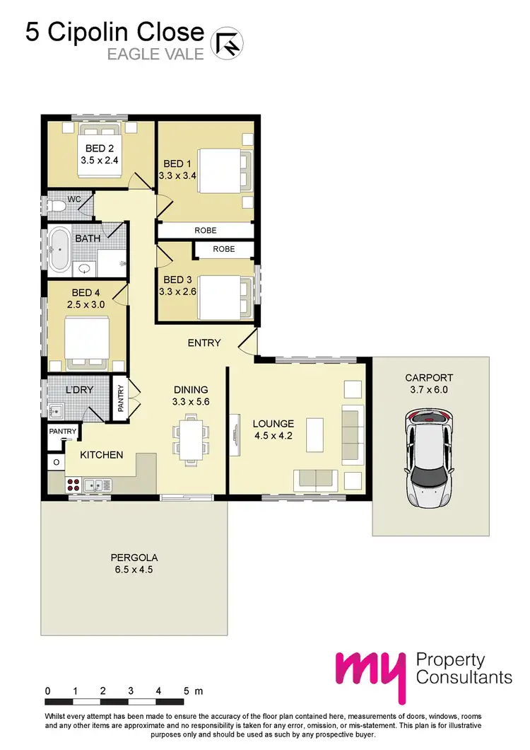 Floorplan of Homely house listing, 5 Cipolin Close, Eagle Vale NSW 2558