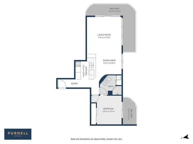 Floorplan of Homely apartment listing, 505/2 Masson Street, Turner ACT 2612