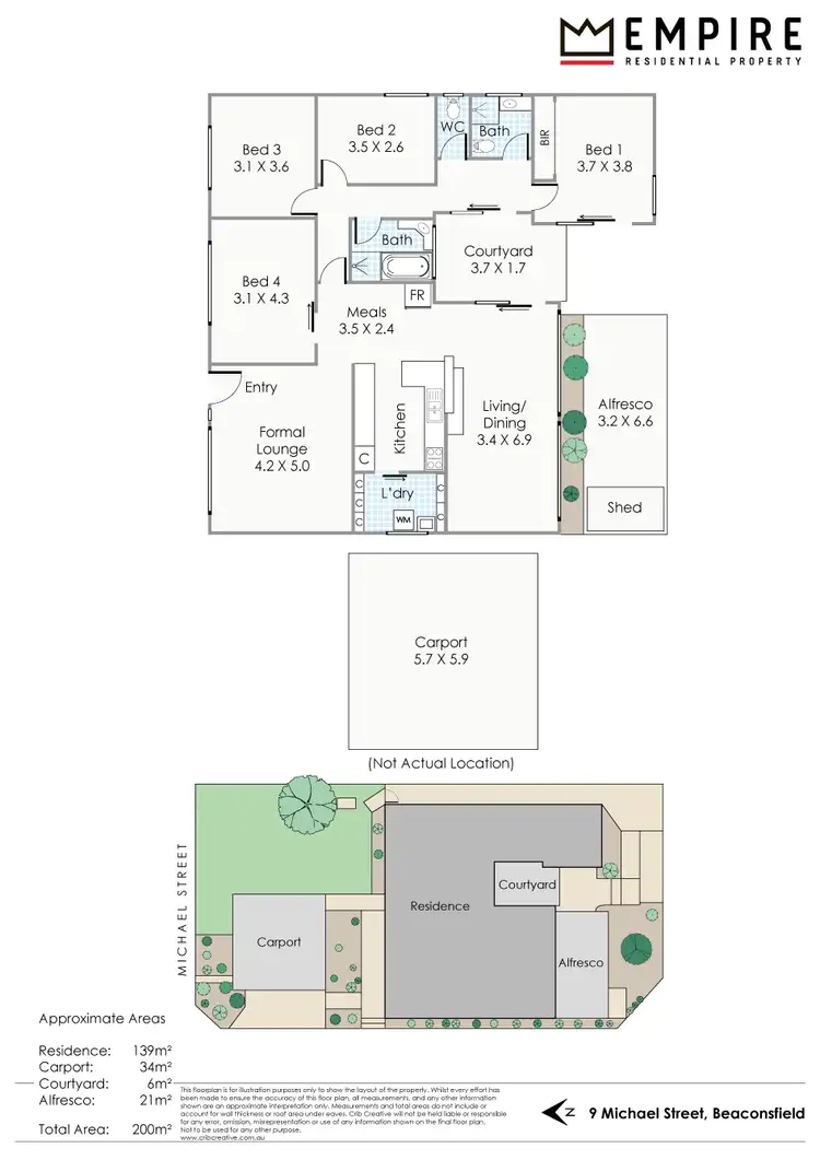 Floorplan of Homely house listing, 9 Michael Street, Beaconsfield WA 6162