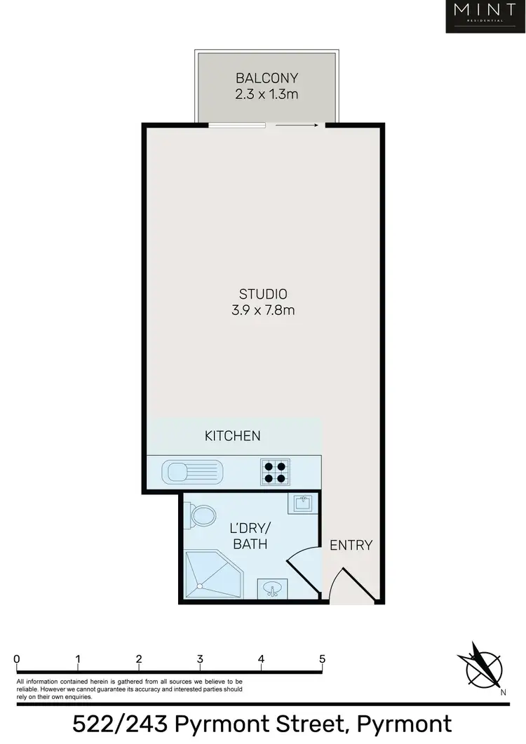 Floorplan of Homely apartment listing, 522/243 Pyrmont Street, Pyrmont NSW 2009
