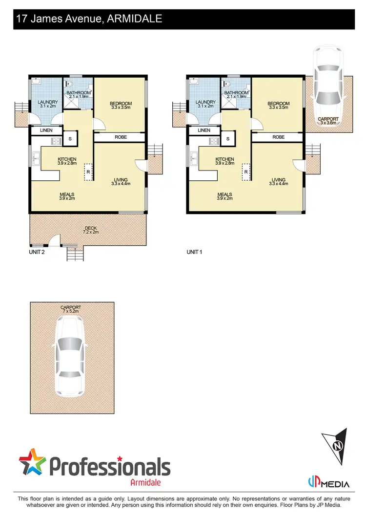 Floorplan of Homely unit listing, 1 & 2/17 James Avenue, Armidale NSW 2350