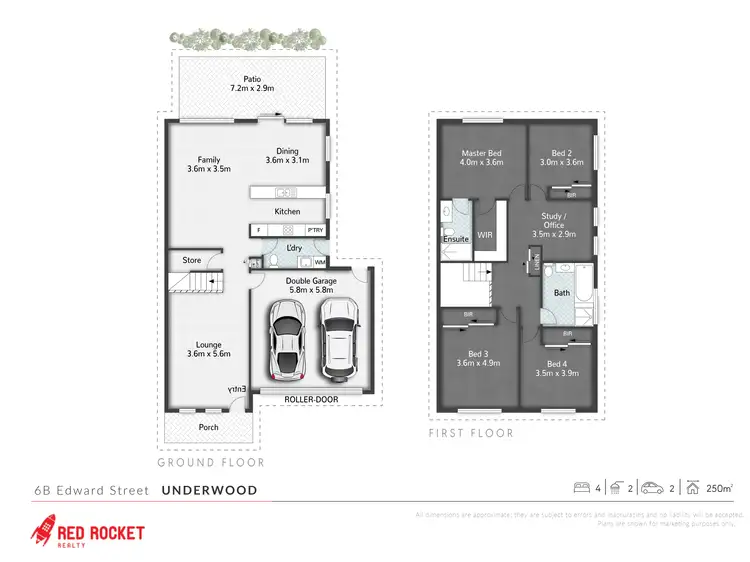 Floorplan of Homely semi-detached listing, 6B Edward Street, Underwood QLD 4119