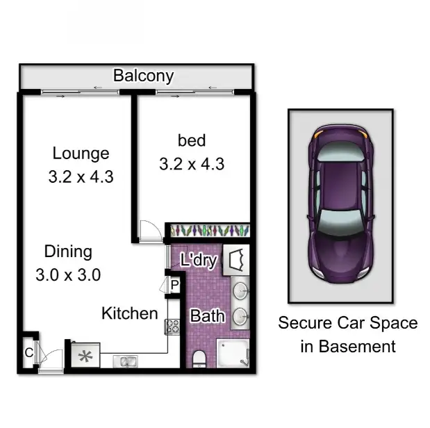 Floorplan of Homely apartment listing, 3/61-63 Clow Street, Dandenong VIC 3175
