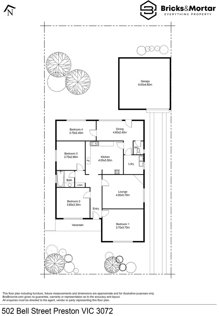 Floorplan of Homely house listing, 502 Bell Street, Preston VIC 3072