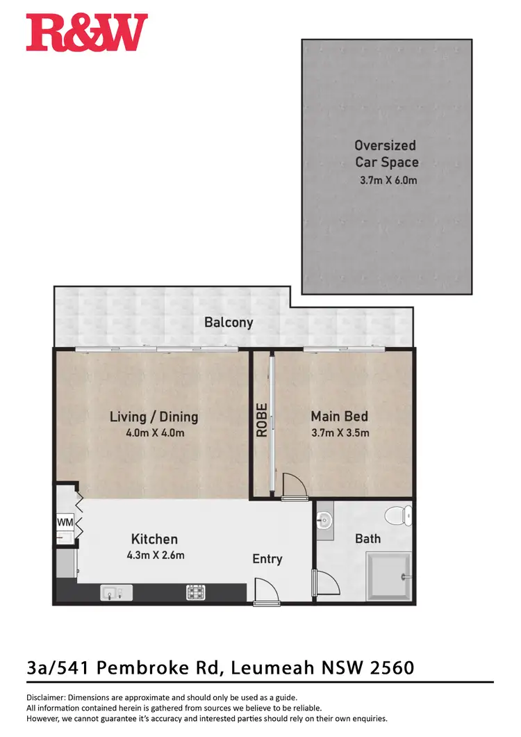 Floorplan of Homely apartment listing, 3a/541 Pembroke Road, Leumeah NSW 2560