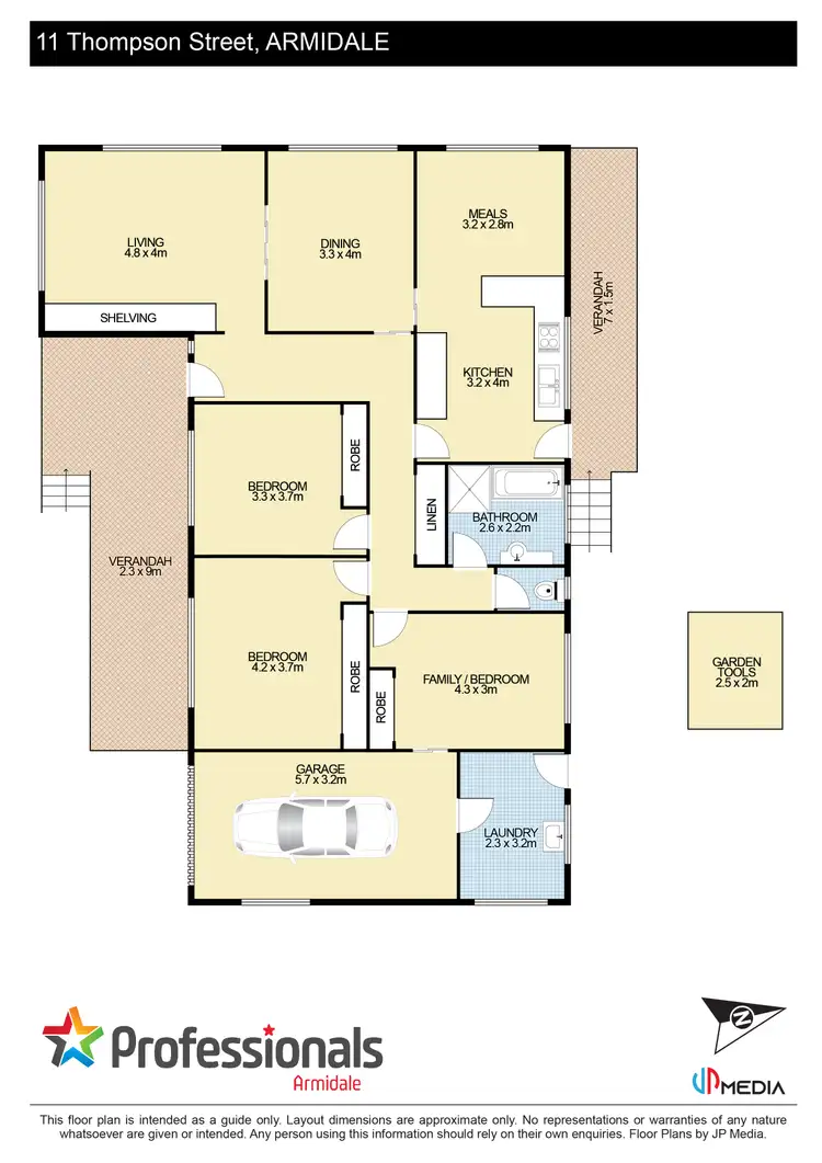 Floorplan of Homely house listing, 11 Thompson Street, Armidale NSW 2350