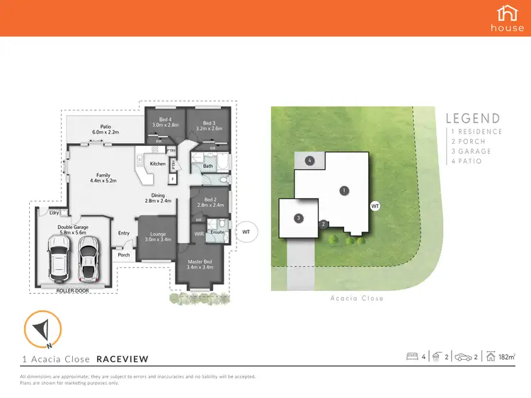 Floorplan of Homely house listing, 1 Acacia Close, Raceview QLD 4305