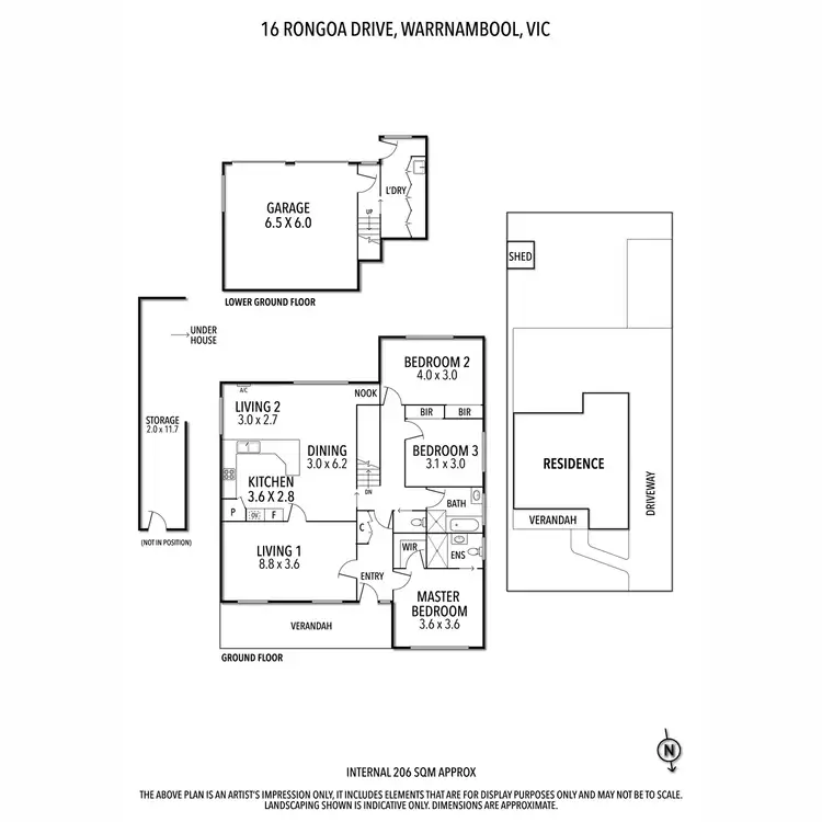 Floorplan of Homely house listing, 16 Rongoa Drive, Warrnambool VIC 3280