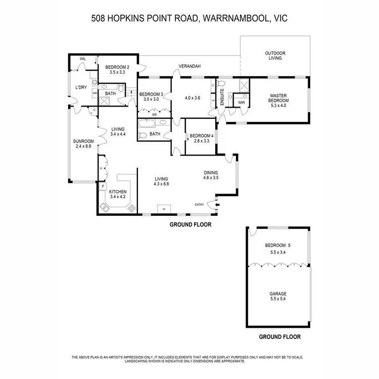 Floorplan of Homely house listing, 508 Hopkins Point Road, Warrnambool VIC 3280