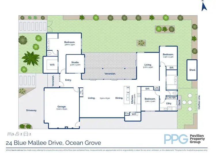 Floorplan of Homely house listing, 24 Blue Mallee Drive, Ocean Grove VIC 3226