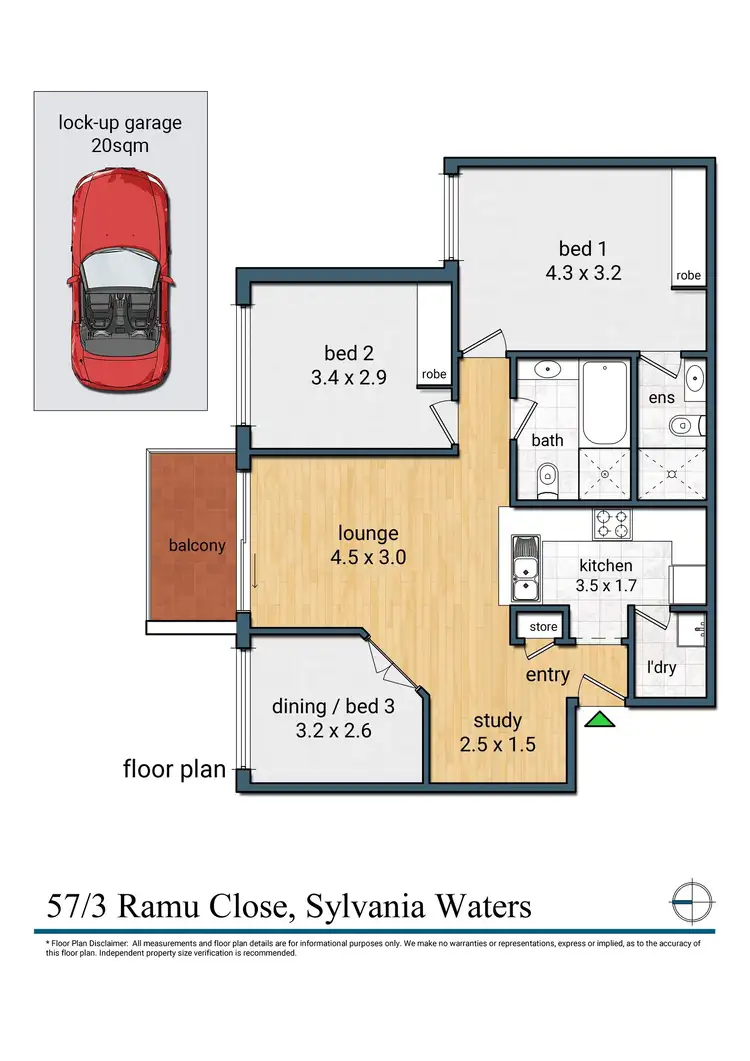 Floorplan of Homely apartment listing, 57/3 Ramu Close, Sylvania Waters NSW 2224