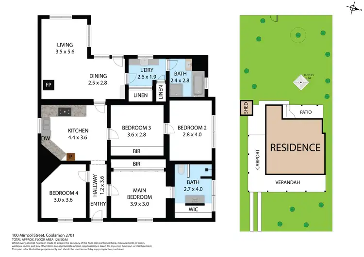 Floorplan of Homely house listing, 100 Mirrool Street, Coolamon NSW 2701