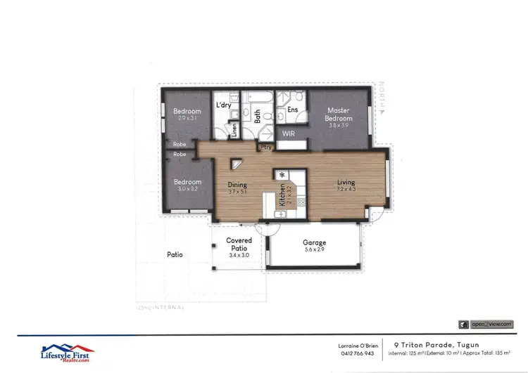 Floorplan of Homely semi-detached listing, 9 Triton Parade, Tugun QLD 4224