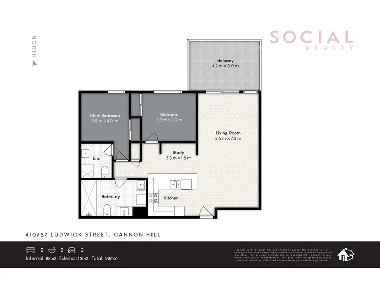 Floorplan of Homely apartment listing, 410/57 Ludwick Street, Cannon Hill QLD 4170