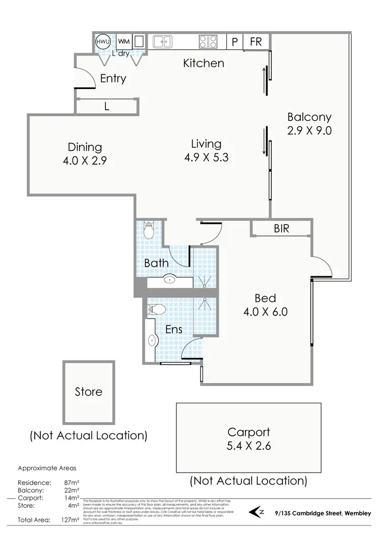 Floorplan of Homely apartment listing, 9/137 Cambridge Street, West Leederville WA 6007