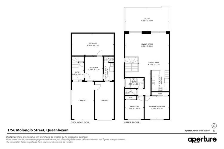 Floorplan of Homely townhouse listing, 1/56 Molonglo Street, Queanbeyan East NSW 2620
