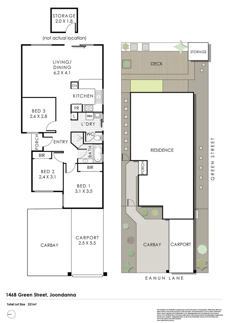 Floorplan of Homely semi-detached listing, 146B Green Street, Joondanna WA 6060
