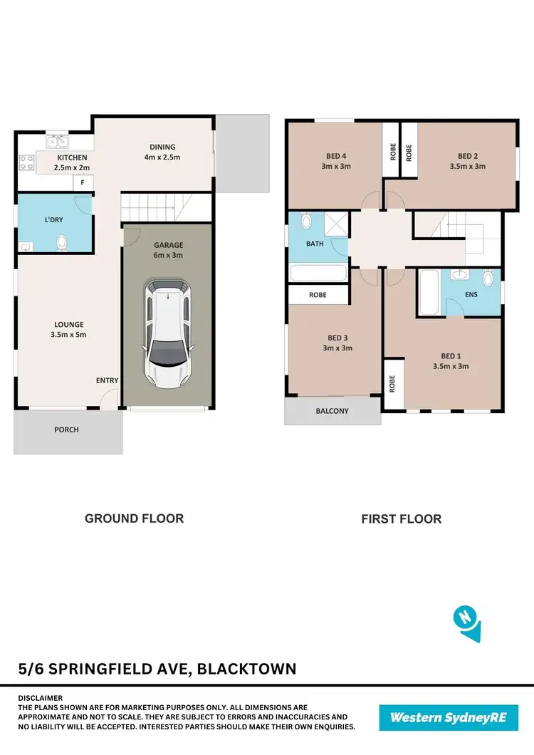 Floorplan of Homely townhouse listing, 5/6 Springfield Avenue, Blacktown NSW 2148