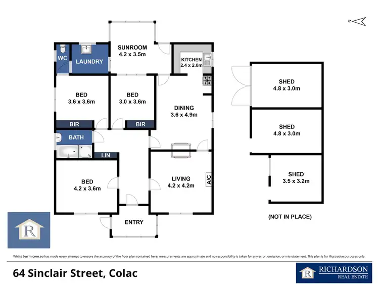 Floorplan of Homely house listing, 64 Sinclair Street, Colac VIC 3250