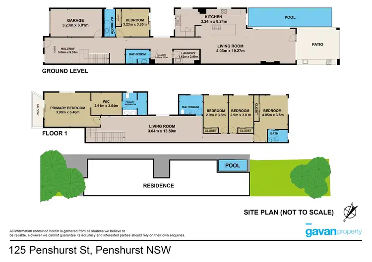 Floorplan of Homely semi-detached listing, 125 Penshurst Street, Penshurst NSW 2222