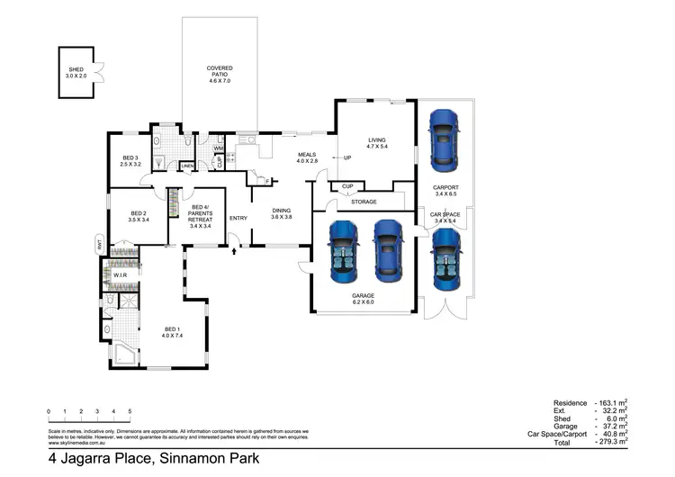Floorplan of Homely house listing, 4 Jagarra Place, Sinnamon Park QLD 4073
