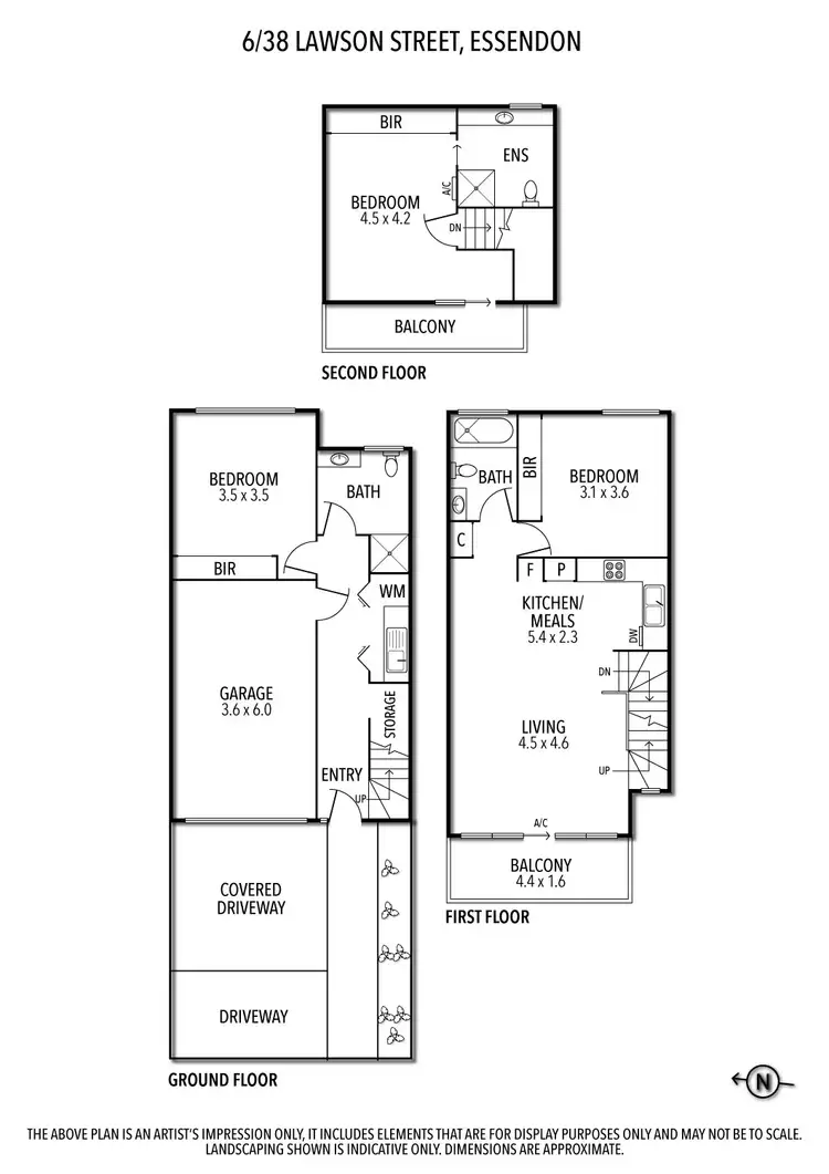 Floorplan of Homely townhouse listing, 6/38 Lawson Street, Essendon VIC 3040