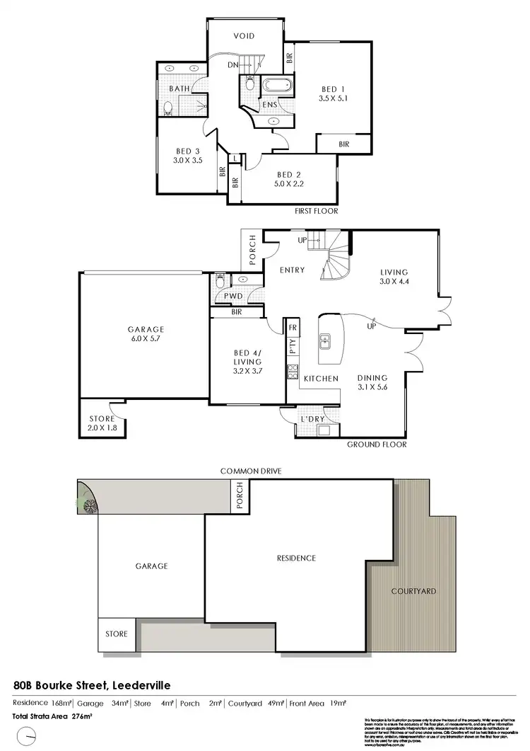 Floorplan of Homely house listing, 80B Bourke Street, Leederville WA 6007