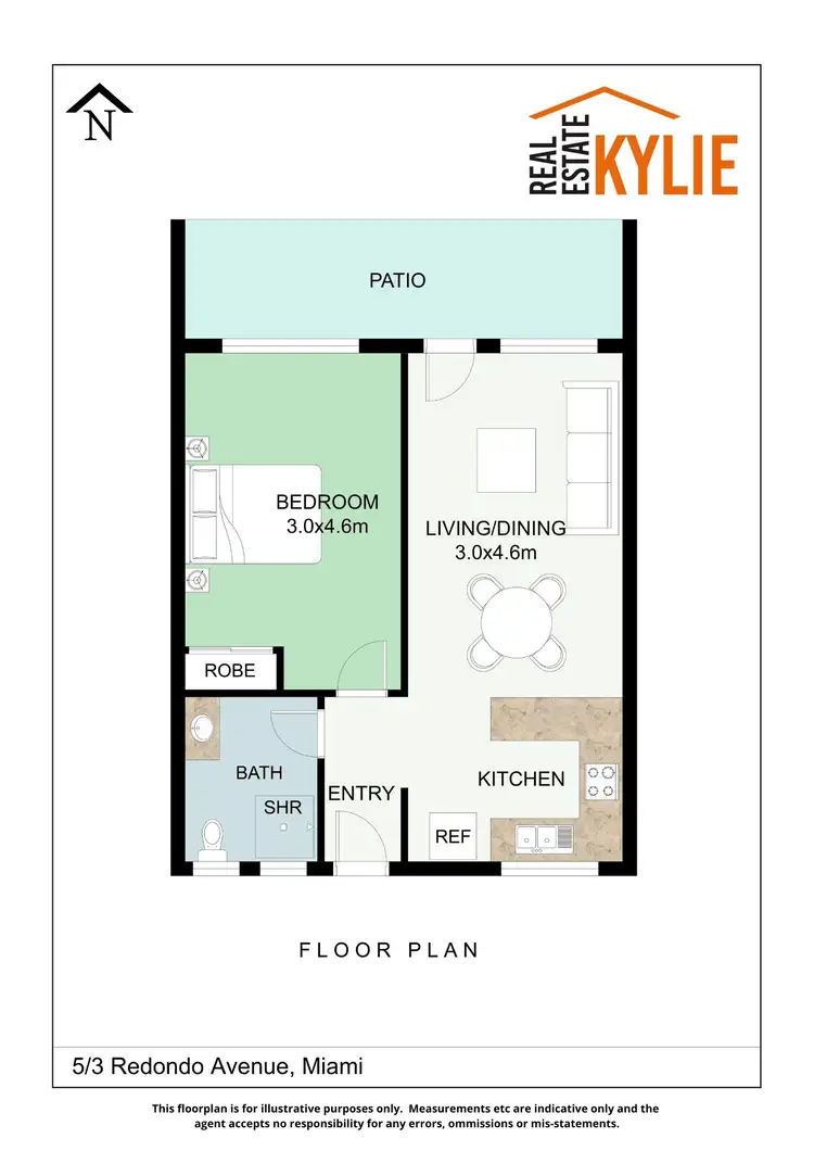 Floorplan of Homely apartment listing, 5/3 Redondo Avenue, Miami QLD 4220