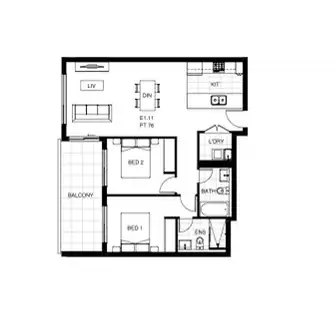 Floorplan of Homely apartment listing, 117/37B Manchester Drive, Schofields NSW 2762