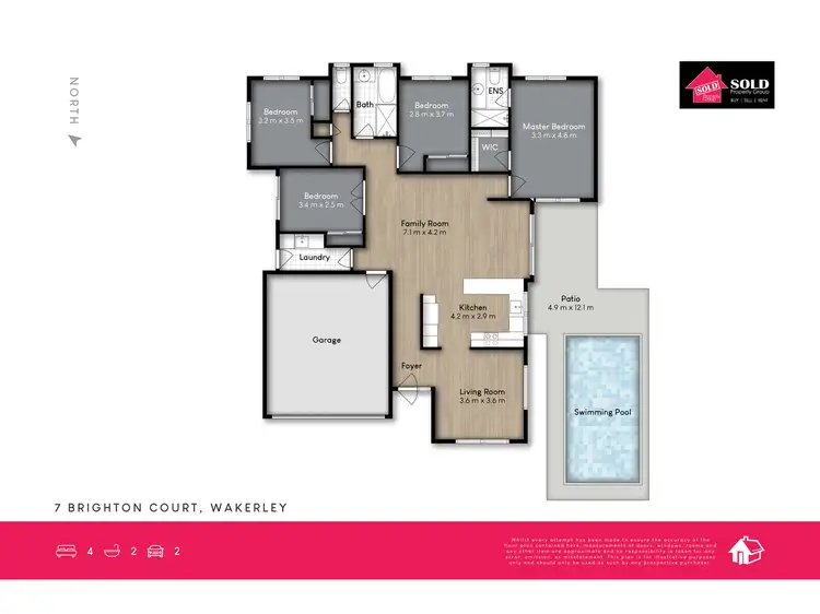 Floorplan of Homely house listing, 7 Brighton Court, Wakerley QLD 4154