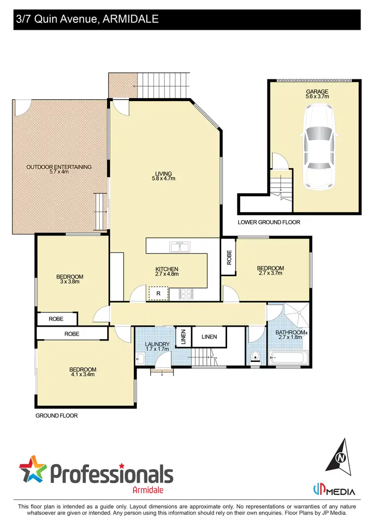 Floorplan of Homely unit listing, 3/7 Quin Avenue, Armidale NSW 2350