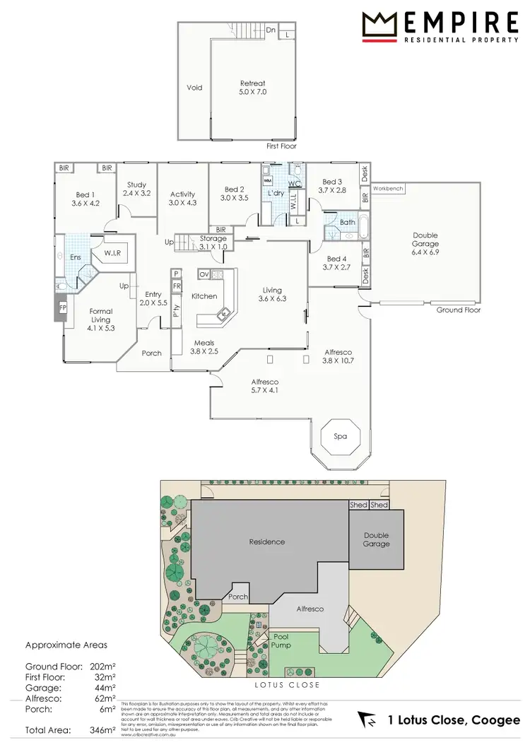 Floorplan of Homely house listing, 1 Lotus Close, Coogee WA 6166