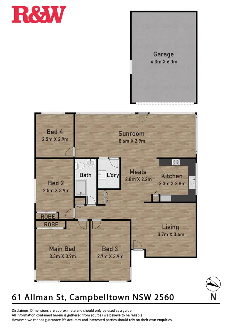 Floorplan of Homely house listing, 61 Allman Street, Campbelltown NSW 2560