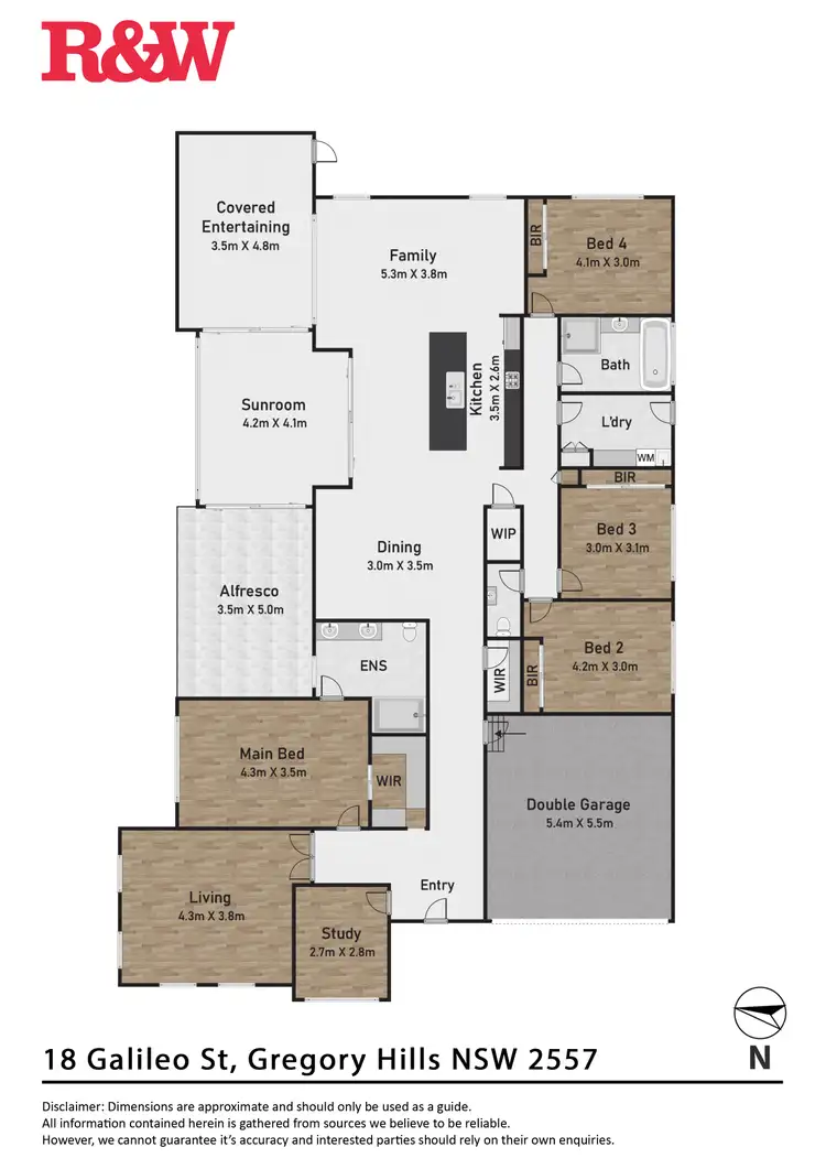 Floorplan of Homely house listing, 18 Galileo Street, Gregory Hills NSW 2557