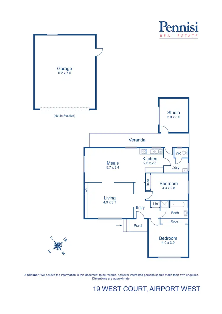Floorplan of Homely house listing, 19 West Court, Airport West VIC 3042