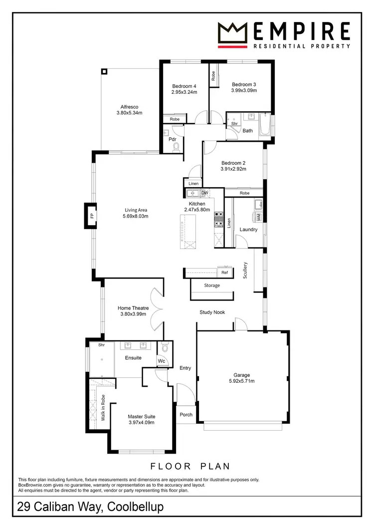 Floorplan of Homely house listing, 29 Caliban Way, Coolbellup WA 6163