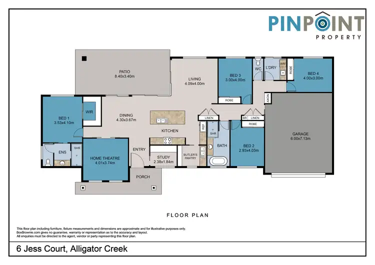 Floorplan of Homely house listing, 6 Jess Court, Alligator Creek QLD 4740