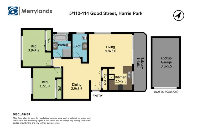 Floorplan of Homely apartment listing, 5/112-114 Good Street, Harris Park NSW 2150