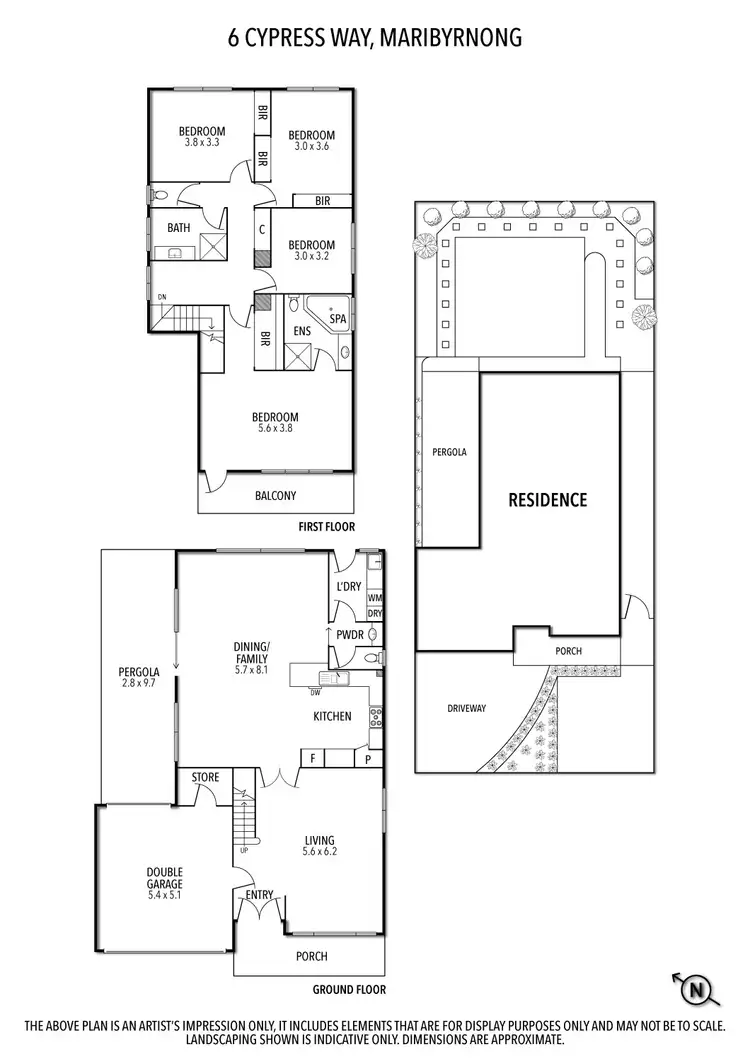 Floorplan of Homely house listing, 6 Cypress Way, Maribyrnong VIC 3032