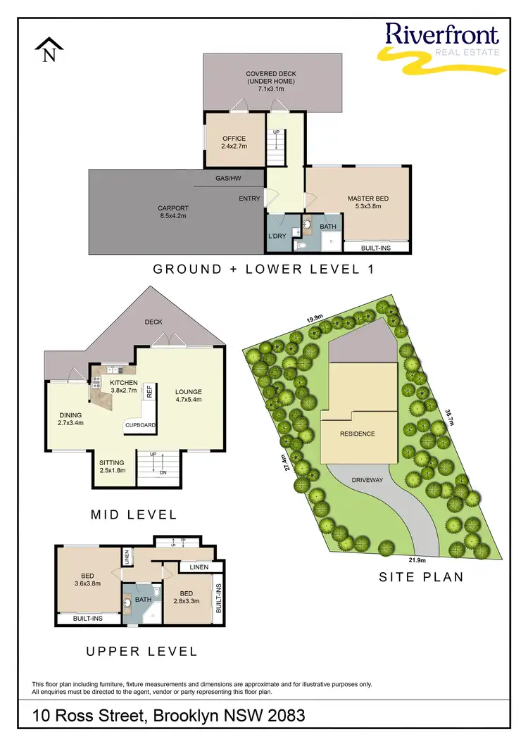 Floorplan of Homely house listing, 10 Ross Street, Brooklyn NSW 2083
