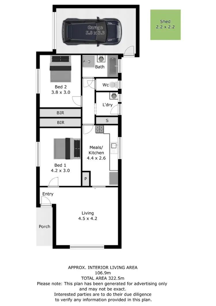 Floorplan of Homely unit listing, 4/8 Tower Street, Corowa NSW 2646