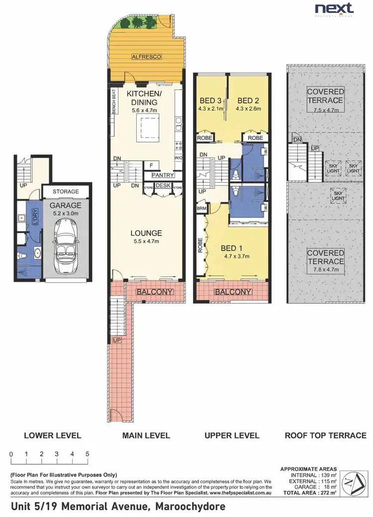 Floorplan of Homely townhouse listing, 5/19 Memorial Avenue, Maroochydore QLD 4558