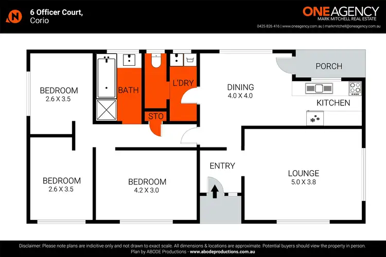 Floorplan of Homely house listing, 6 Officer Court, Corio VIC 3214