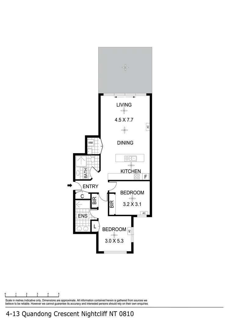 Floorplan of Homely unit listing, 4/13 Quandong Crescent, Nightcliff NT 810